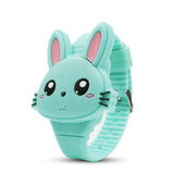 Kids Watches Children Cute Rabbit Cartoon Electronic Watch Boys and Girls Silicone Toy Wrist Watches Gifts Relogio Infantil