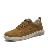 VastWave Pig Skin Leather Mens Casual Shoes Slip Resistent Rubber Luxury Man Leisure Leather Shoes For Male Canvas shoe