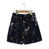 loose boho floral casual women chiffon shorts plus size polka dot shorts Summer M30270