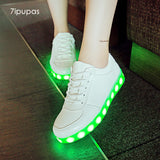 7ipupas Basket Colorful Luminous sneakers Unisex kids led shoes Homme Femme Lumineuse Schoenen Light Up Chaussures glowing shoes
