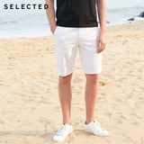 SELECTED Men's Summer Pure Color Cotton-blend Business-casual Shorts S|4192SH511