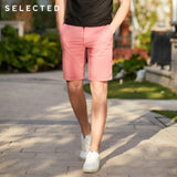 SELECTED Men's Summer Pure Color Cotton-blend Business-casual Shorts S|4192SH511