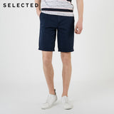 SELECTED Men's Summer Pure Color Cotton-blend Business-casual Shorts S|4192SH511