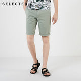 SELECTED Men's Summer Pure Color Cotton-blend Business-casual Shorts S|4192SH511