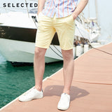 SELECTED Men's Summer Pure Color Cotton-blend Business-casual Shorts S|4192SH511