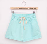 DANJEANER 2018 summer women's home casual elastic waist cotton shorts printed cat pumping self-cultivation shorts candy shorts