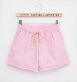 DANJEANER 2018 summer women's home casual elastic waist cotton shorts printed cat pumping self-cultivation shorts candy shorts
