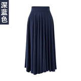 Plus Size Skirt Women Summer 2019 New Modal Loose Size Solid Skirt Fat Mm Long Skirt High Waist Pleated Long Skirt  3XL 4XL 5XL