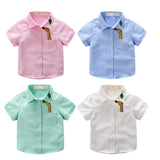JXYSY Children Boys Shirts 2020 Summer Kids Baby Shirt For Boy Short Sleeve Tops Child Printed Boys Clothes Toddler boy blouse