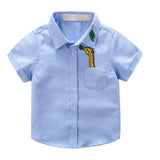 JXYSY Children Boys Shirts 2020 Summer Kids Baby Shirt For Boy Short Sleeve Tops Child Printed Boys Clothes Toddler boy blouse