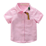 JXYSY Children Boys Shirts 2020 Summer Kids Baby Shirt For Boy Short Sleeve Tops Child Printed Boys Clothes Toddler boy blouse