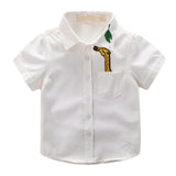 JXYSY Children Boys Shirts 2020 Summer Kids Baby Shirt For Boy Short Sleeve Tops Child Printed Boys Clothes Toddler boy blouse