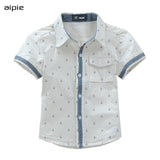 New 2020 Summer Children shirts Printing Anchor pattern Cotton 100% Short-sleeved Boy's shirts Fit for  3-14 Years kids shirts