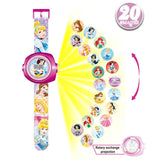 Princess Elsa Spiderman Kids Watches Projection Cartoon Pattern Digital Children watch For Boys Girls Display Clock Relogio