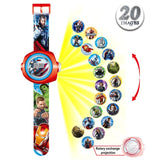 Princess Elsa Spiderman Kids Watches Projection Cartoon Pattern Digital Children watch For Boys Girls Display Clock Relogio