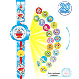Princess Elsa Spiderman Kids Watches Projection Cartoon Pattern Digital Children watch For Boys Girls Display Clock Relogio