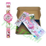 Princess Elsa Spiderman Kids Watches Projection Cartoon Pattern Digital Children watch For Boys Girls Display Clock Relogio