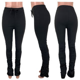 stacked leggings joggers stacked sweatpants women ruched pants legging jogging femme stacked pants women sweat pants  trousers
