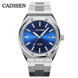 CADISEN Design Brand Luxury Men Watches Mechanical Automatic Blue Watch Men 100M Waterproof Casual Business luminous Wristwatch