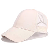 2020 Glitter Ponytail Baseball Cap Women Snapback Dad Hat Mesh Trucker Caps Messy Bun Summer Hat Female Adjustable Hip Hop Hats