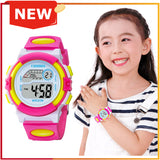 Waterproof Design Kids Watch Cute Pink Girl Digital Sports Led Watch  Date Alarm Week Show Electronic Watch Children Clock reloj