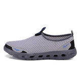 Summer Shoes Men Couple Casual Shoes Fashion Lightweight Breathable Walking Sneakers Slip-on Mens Mesh Flats Shoes Plus Size 48