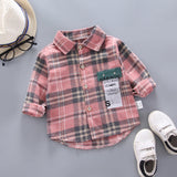 IENENS Autumn Shirts Baby Boys Long Sleeve Striped Print Shirts Kids Tops Tees Shirts Casual Blouse