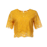 Women Blouse 2020 Summer Casual Sexy Short Tops Floral Short Sleeves Streetwear Lace Blouse Shirt Ladies Tops Blusas Shirts