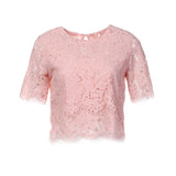 Women Blouse 2020 Summer Casual Sexy Short Tops Floral Short Sleeves Streetwear Lace Blouse Shirt Ladies Tops Blusas Shirts