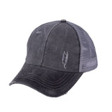 Ponytail Baseball Cap Messy Bun Hats For Women Washed Cotton Snapback Caps Casual Summer Sun Visor Outdoor Hat