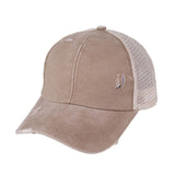 Ponytail Baseball Cap Messy Bun Hats For Women Washed Cotton Snapback Caps Casual Summer Sun Visor Outdoor Hat