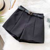 2020 High Waist Shorts With Pocket Women Casual Spring Summer Shorts With Belt Women Mini Shorts Pantalones Feminino Streetwear