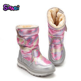 Girls shoes Pink Boots 2020 new style Kids snow boot winter warm fur antiskid outsole plus size 27 to 41 boots free shipping hot