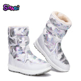 Girls shoes Pink Boots 2020 new style Kids snow boot winter warm fur antiskid outsole plus size 27 to 41 boots free shipping hot