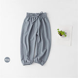 Baby Girls and Boys Anti-Mosquito Pants Children Lantern Leggings Unisex Cotton Candy Color Trousers Toddler Kids Casual Wear