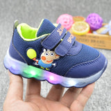 Peppa Pig Children Shoes Light Girl Led Shoes Kids Sneakers Cartoon Casual Toddler Peppa Shoes Infant Baby Outdoor  Buckle Shoes