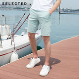 SELECTED Men's Summer Pure Color Cotton-blend Business-casual Shorts S|4192SH511