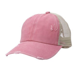 Ponytail Baseball Cap Messy Bun Hats For Women Washed Cotton Snapback Caps Casual Summer Sun Visor Outdoor Hat