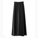 [EAM] High Elastic Waist Brief Long Big Size Wide Leg Trousers New Loose Fit Pants Women Fashion Tide Spring Summer 2020 1W406