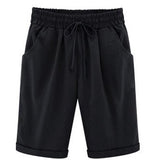 Plus Size Shorts Women Summer Casual Loose Ladies Drawstring Elastic Waist Thin short femme Oversized S-8XL spodenki damskie