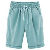 Plus Size Shorts Women Summer Casual Loose Ladies Drawstring Elastic Waist Thin short femme Oversized S-8XL spodenki damskie