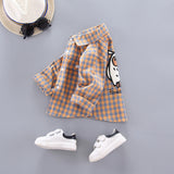 IENENS Kids Shirt Clothes Spring Blouses Clothing Infant Boy Plaid Cotton Tops 1 2 3 4 Years Kids Long Sleeves Shirt