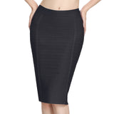 Nayssi 2019 Bandage Skirt New Arrival Knee Length Sexy High Waist  Stripes Split Pencil Skirt