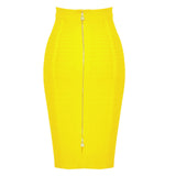 Nayssi 2019 Bandage Skirt New Arrival Knee Length Sexy High Waist  Stripes Split Pencil Skirt
