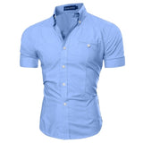 Autumn Spring Long Sleeve Casual Shirts For Men Solid Slim Basic Stand Business Shirts Camisas Masculina