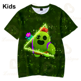 Shooter Boys Girls 3D PRIMO MORTIS Short T-shirt Crow Spike Leon Shelly Brawling Tshirt Kids Game Star Shirt Tops Birthday Gift
