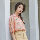 INMAN 2020 Summer New Arrival Cool Pure And Fresh Shivering Leaf Loose Casual Half Sleeve Blouse