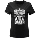 Print Baker Bakery Baking Master Of Yeast Gift Present Tshirt 100% Cotton Men's T Shirt 2020 Kawaii Tshirts Gents Top Tee