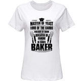 Print Baker Bakery Baking Master Of Yeast Gift Present Tshirt 100% Cotton Men's T Shirt 2020 Kawaii Tshirts Gents Top Tee
