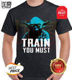 Train You Must T Shirt For Men Personality Outfit T-Shirt Gents Comical Fun Men Tshirt Hiphop Top
